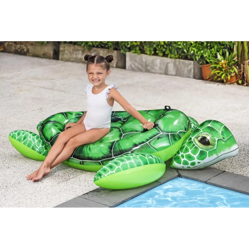 TARTARUGA GALLEGGIANTE DA PISCINA SPIAGGIA PVC GONFIABILE CAVALCABILE TIDAL TURTLE 41524
