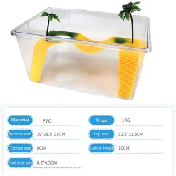 TARTARUGHIERA ACQUARIO CON ISOLA SCALA ARRAMPICATA TARTARUGA TERRAZZA PIANTINE