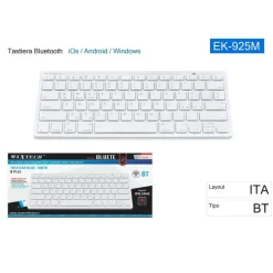 TASTIERA BLUETOOTH KEYBOARD PER PC TABLET ANDROID WINDOWS LAYOUT ITALIANO EK925M