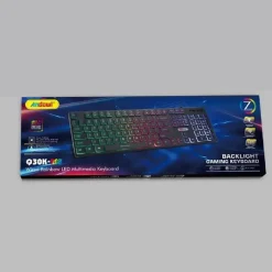 TASTIERA DA GIOCO MULTIMEDIALE CABLATA Q30K-RGB ILLUMINAZIONE A LED ARCOBALENO