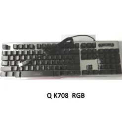 TASTIERA GAMING DA GIOCO CABLATA RETROILLUMINATA ARCOBALENO RGB LUCE LED QK708
