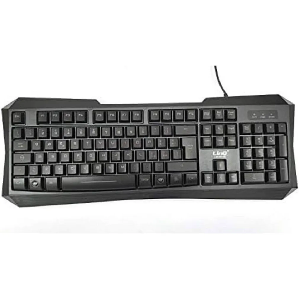 TASTIERA MOUSE RETROILLUMINATA GAMING CON CAVO USB LED RGB ERGONOMICA LED-MK1568