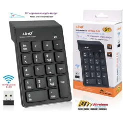 TASTIERA TASTIERINO NUMERICO WIRELESS 2.4GHZ PC NOTEBOOK G1 18 TASTI INTERFACCIA USB