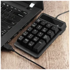 TASTIERINO NUMERICO USB TASTIERA 19 TASTI CALCOLATRICE PER PC COMPUTER NOTEBOOK