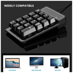 TASTIERINO NUMERICO USB TASTIERA 19 TASTI CALCOLATRICE PER PC COMPUTER NOTEBOOK