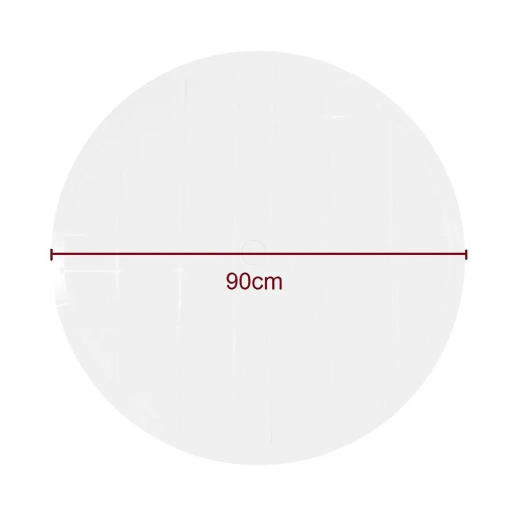 TAVOLO DA GIARDINO BIANCO ROTONDO IN PLASTICA 90X72CM RESISTENTE ARREDO ESTERNO 008942