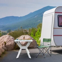 TAVOLO DA GIARDINO QUADRATO BIANCO ARREDO DA ESTERNO IN PLASTICA 70X70XH72CM 012137