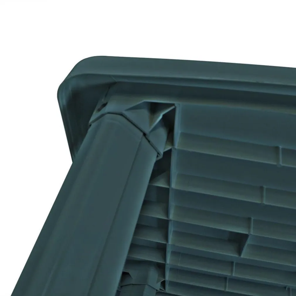 TAVOLO DA GIARDINO VERDE ESTERNO RESISTENTE 101X68XH72CM CON FORO OMBRELLONE 023738