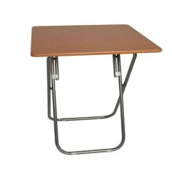 TAVOLO IN LEGNO CON PIANO QUADRATO 69 X 60 X 60 CM RICHIUDIBILE PIEGHEVOLE