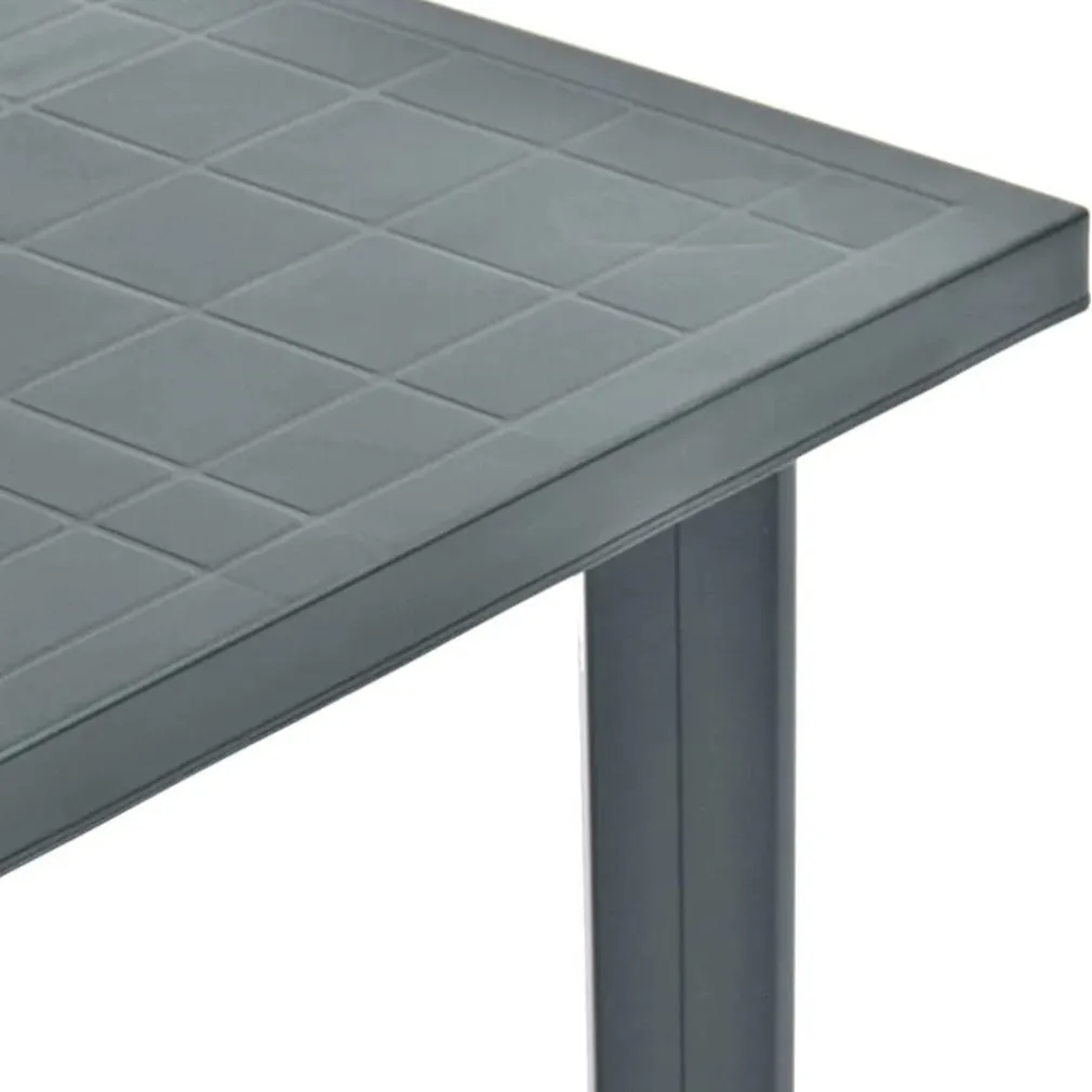 TAVOLO IN PLASTICA DA GIARDINO TAVOLA QUADRATA VERDE 80X75XH72CM RESISTENTE 020353