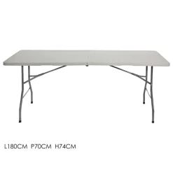 TAVOLO PIEGHEVOLE PORTATILE RETTANGOLARE 180CM MULTIUSO CAMPEGGIO EVENTI 4-6 PERSONE