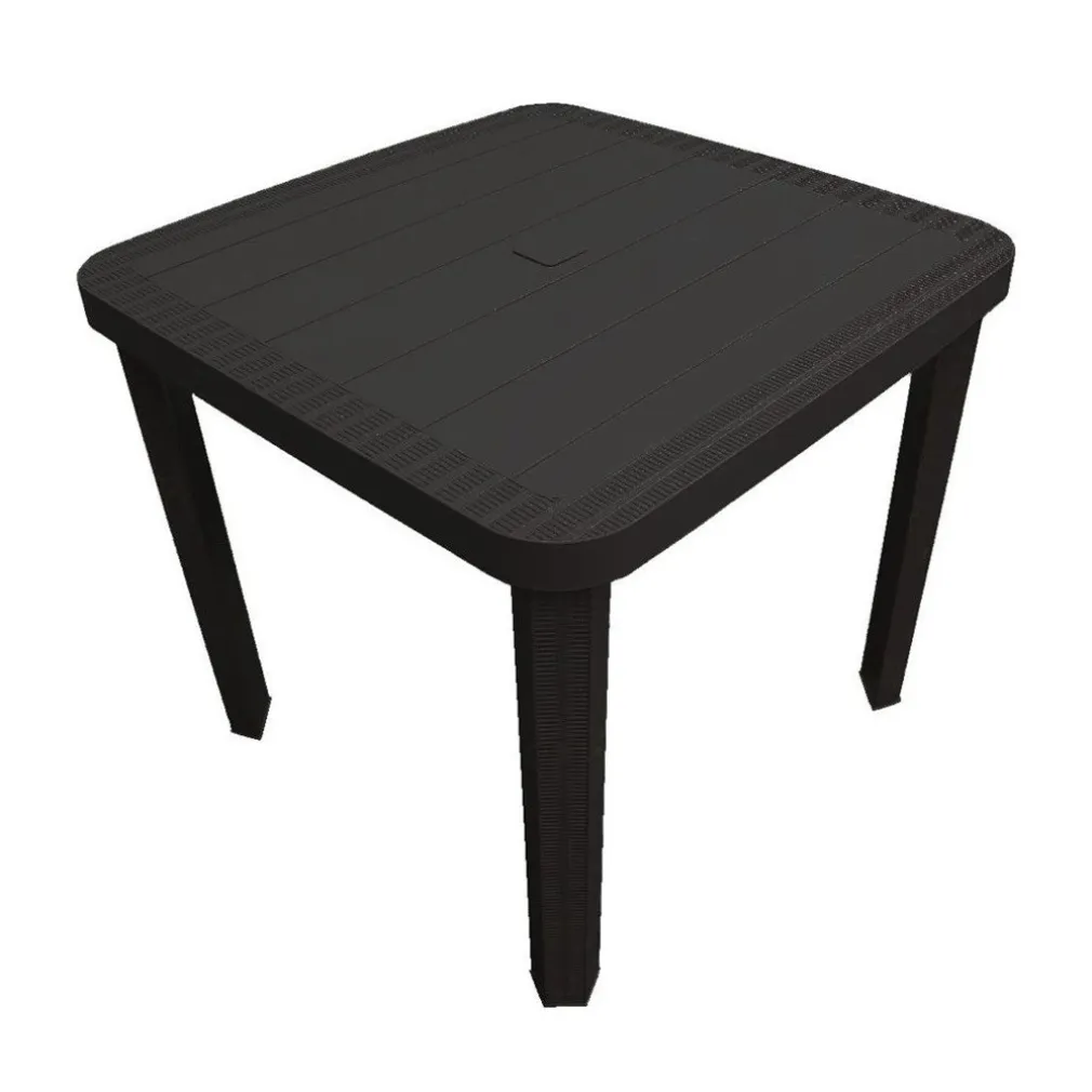 TAVOLO QUADRATO DA GIARDINO 80X80X73HCM IN PLASTICA ARREDO SPAZIO ESTERNO 235420
