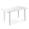 TAVOLO RETTANGOLARE DA GIARDINO ESTERNO VELO BIANCO 126X76X72CM RESISTENTE 008944