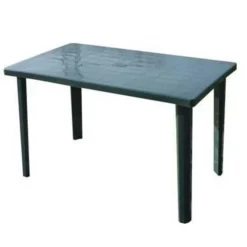 TAVOLO VERDE RETTANGOLARE DA GIARDINO 120X70 CM PERFETTO PER SPAZIO ESTERNO 016302