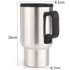 TAZZA BOLLITORE 400ML ELETTRICO 12V AUTO CAMPER ACCIAIO INOX PRESA ACCENDISIGARI