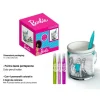 TAZZA PORTAPENNE DA COLORARE BARBIE BICCHIERE PENNARELLI COLORI IDEA REGALO