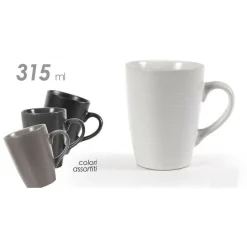 TAZZA TAZZINA PER CAFFÈ 315 ML COLAZIONE CLASSICA VARI COLORI ASSORTITI 805752