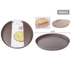 TEGLIA DA FORNO PER CROSTATE TORTE DOLCI STAMPO CON BASE REMOVIBILE 32 CM 98662