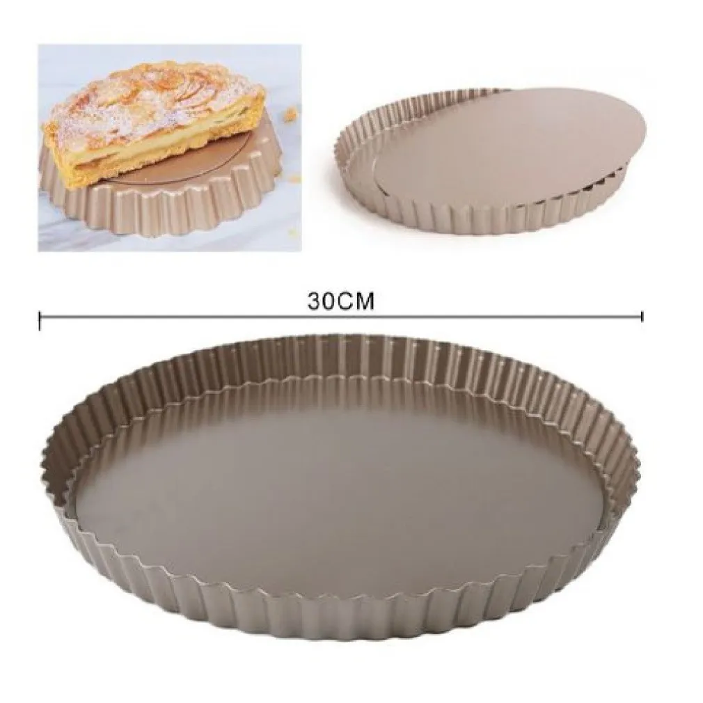 TEGLIA DA FORNO PER CROSTATE TORTE DOLCI STAMPO CON BASE REMOVIBILE 30 CM 98661