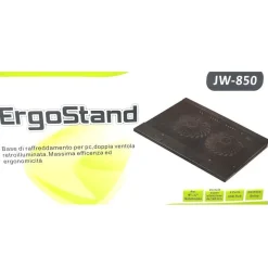 TEKONE JW-850 BASE STAND VENTOLA RAFFREDDAMENTO NOTEBOOK PORTATILE 2 USB