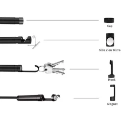 TELECAMERA CON MONITOR ENDOSCOPICA 3MT 8MM FLESSIBILE LCD 2.4