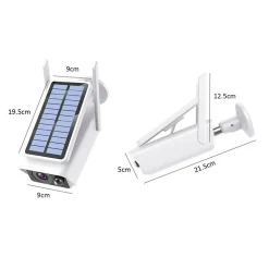 TELECAMERA CON PANNELLO SOLARE WIFI 2MPX INFRAROSSI SD SENSORE MOVIMENTO ABQ-Q1