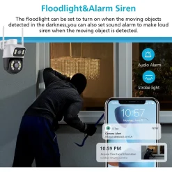 TELECAMERA DI SICUREZZA DUAL LENS DUAL SCREEN WIFI DOPPIA CAMERA IMPERMEABILE SORVEGLIANZA