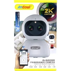 TELECAMERA DI SORVEGLIANZA INTELLIGENTE IP WIFI 2K HD 8 LED A INFRAROSSI Q-S2099