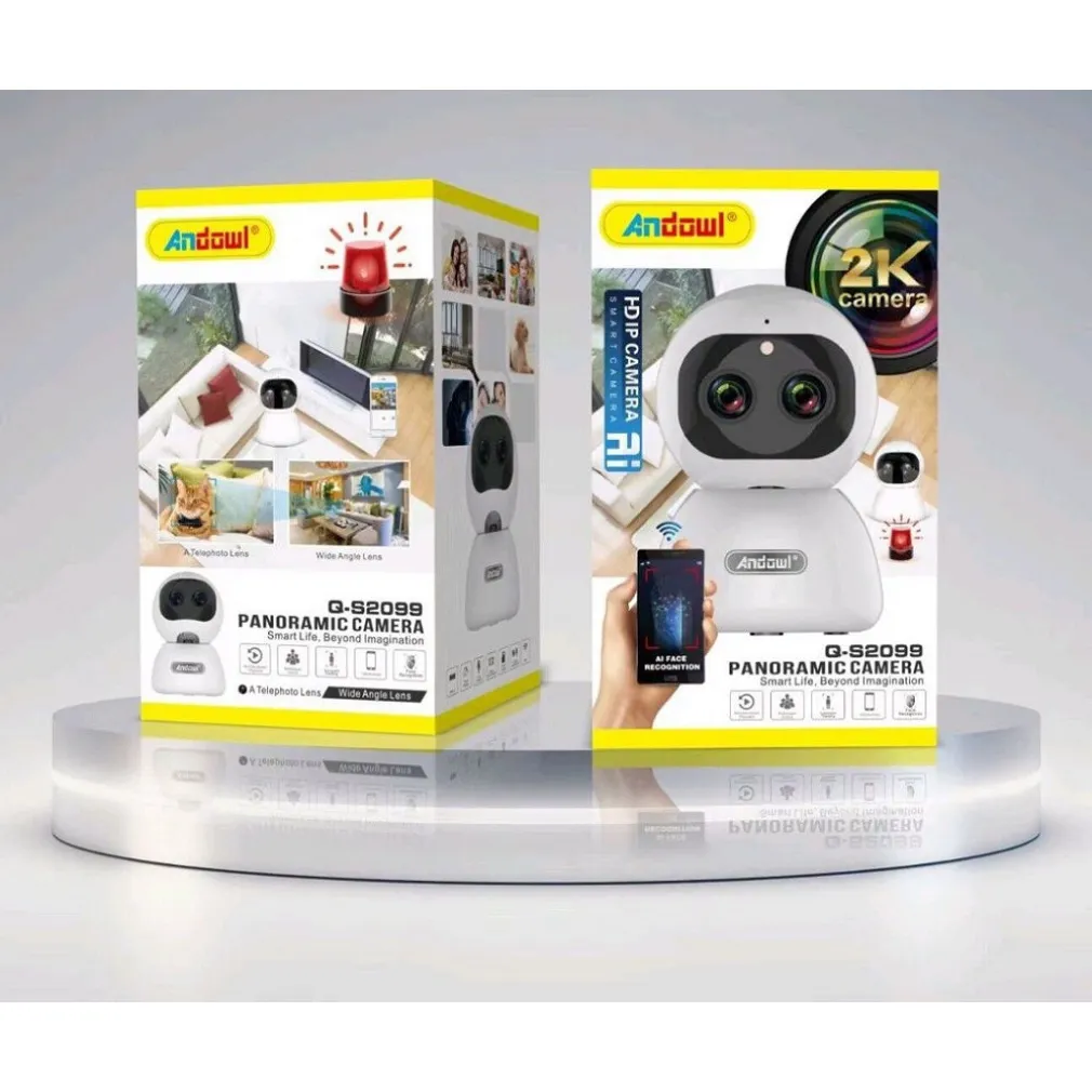 TELECAMERA DI SORVEGLIANZA INTELLIGENTE IP WIFI 2K HD 8 LED A INFRAROSSI Q-S2099