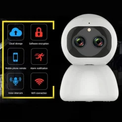 TELECAMERA DI SORVEGLIANZA INTELLIGENTE IP WIFI 2K HD 8 LED A INFRAROSSI Q-S2099