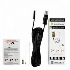 TELECAMERA ENDOSCOPICA 2 METRI TUBO FLESSIBILE USB 6 LED IMPERMEABILE ISPEZIONE