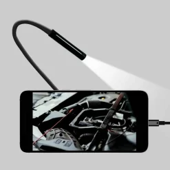 TELECAMERA ENDOSCOPICA 5 MT TYPE-C USB MINI USB F FLESSIBILE IMPERMEABILE 6 LED