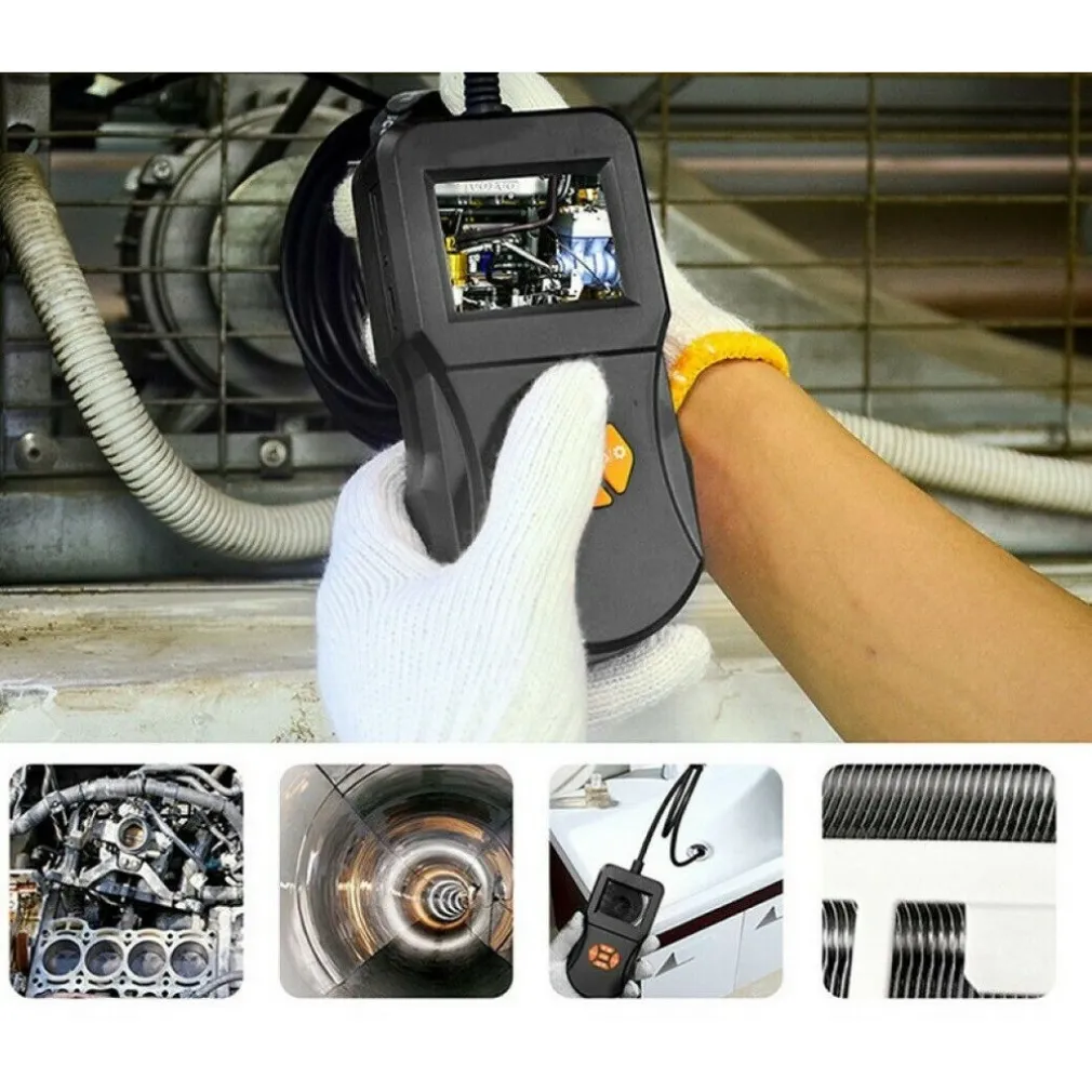 TELECAMERA ENDOSCOPICA CON MONITOR LCD 6 LED SONDA 5 MT FOTO VIDEO SD 90358