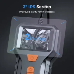 TELECAMERA ENDOSCOPICA ISPEZIONE CAVO 5MT IMMAGINE 1080P BATTERIA 2600MAH 8 LED