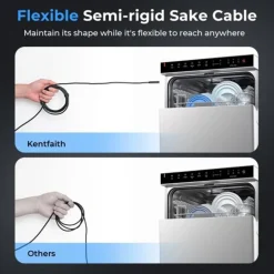 TELECAMERA ENDOSCOPICA ISPEZIONE CAVO 5MT IMMAGINE 1080P BATTERIA 2600MAH 8 LED