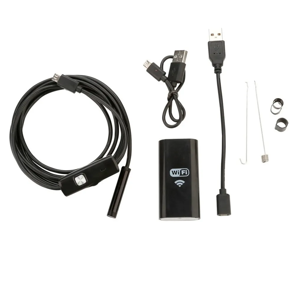 TELECAMERA ENDOSCOPICA PER ISPEZIONE WIFI PER SMARTPHONE 6 LED MT IP67