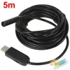 TELECAMERA ENDOSCOPICA USB FLESSIBILE TELECAMERA FOTO ISPEZIONE 4 LED 5 MT SONDA