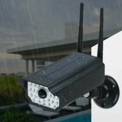 TELECAMERA FINTA PANNELLO SOLARE CON SENSORE DI MOVIMENTO 30 LED FARETTO 17549-3