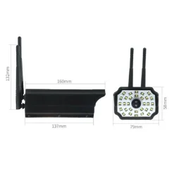 TELECAMERA FINTA PANNELLO SOLARE CON SENSORE DI MOVIMENTO 30 LED FARETTO 17549-3