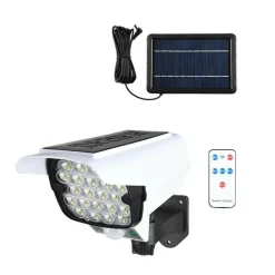 TELECAMERA FINTA PANNELLO SOLARE CON SENSORE DI MOVIMENTO 66 LED FARETTO TA113