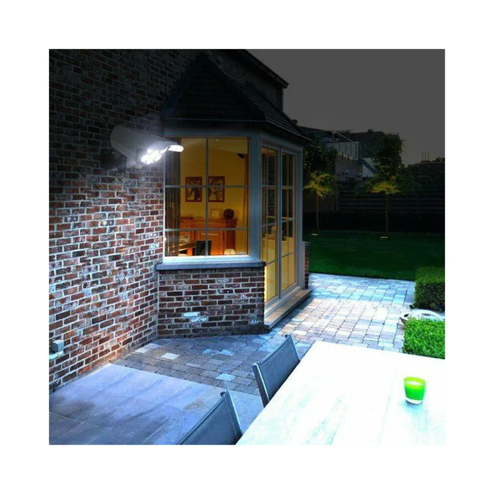 TELECAMERA FINTA PANNELLO SOLARE CON SENSORE DI MOVIMENTO 77 LED FARETTO LUCE