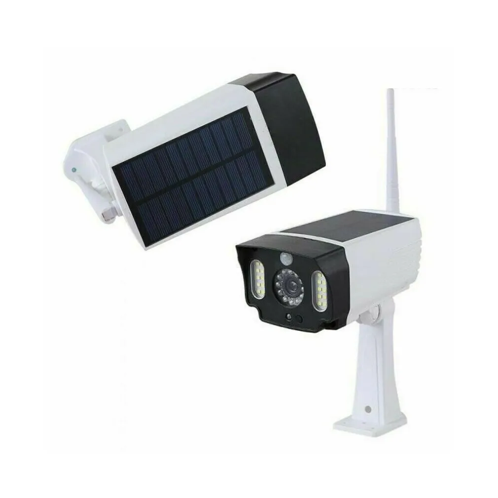 TELECAMERA FINTA PANNELLO SOLARE CON SENSORE DI MOVIMENTO 20 LED FARETTO LUCE