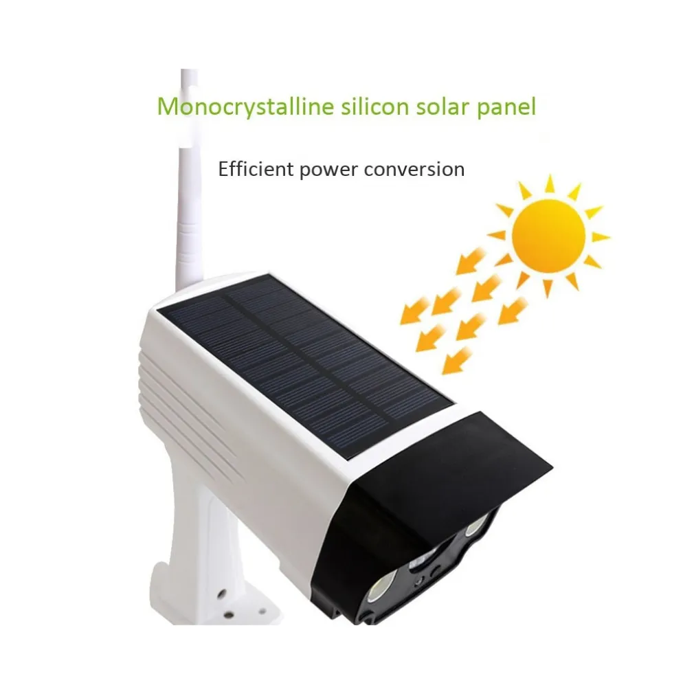 TELECAMERA FINTA PANNELLO SOLARE CON SENSORE DI MOVIMENTO 20 LED FARETTO LUCE