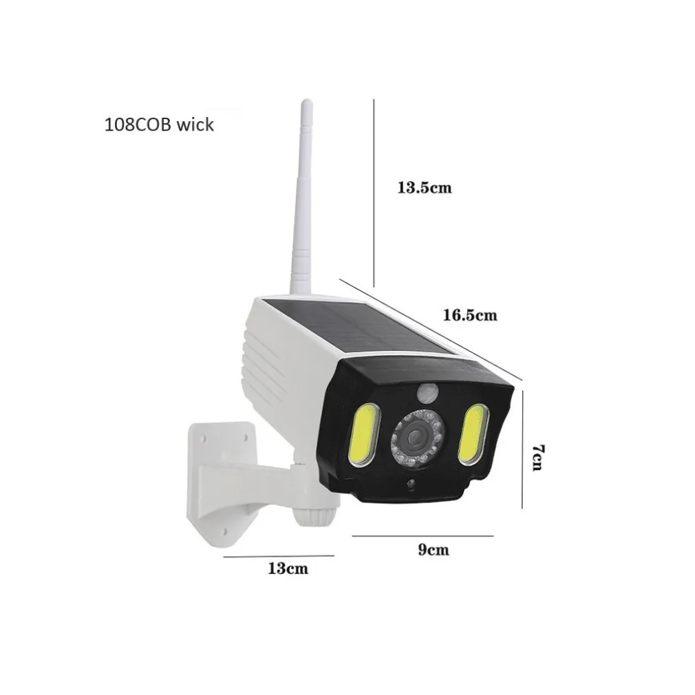 TELECAMERA FINTA PANNELLO SOLARE CON SENSORE DI MOVIMENTO 20 LED FARETTO LUCE