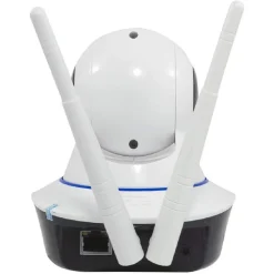TELECAMERA IP 2 ANTENNE CAMERA HD 720P WIRELESS LED IR LAN MOTORIZZATA INTERNET