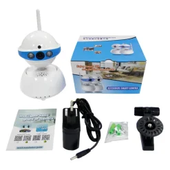 TELECAMERA IP CAMERA HD 720P WIRELESS 2 LED IR LAN MOTORIZZATA WIFI RETE RJ45