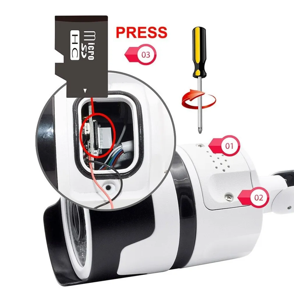 TELECAMERA IP CAMERA HD WIRELESS LED IR INFRAROSSI IPCAM TF 36 LED ESTERNO