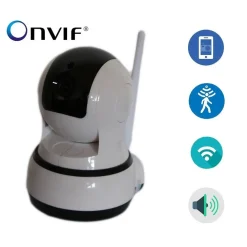 TELECAMERA IP MOTORIZZATA WIRELESS LED IR HD 720P WIFI RETE LAN ONVIF