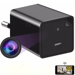 TELECAMERA NASCOSTA SPYCAM CARICATORE BATTERIA SMARTPHONE ADATTATORE USB 32GB HD