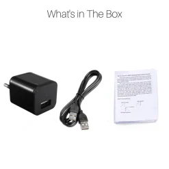TELECAMERA NASCOSTA SPYCAM CARICATORE BATTERIA SMARTPHONE ADATTATORE USB 32GB HD